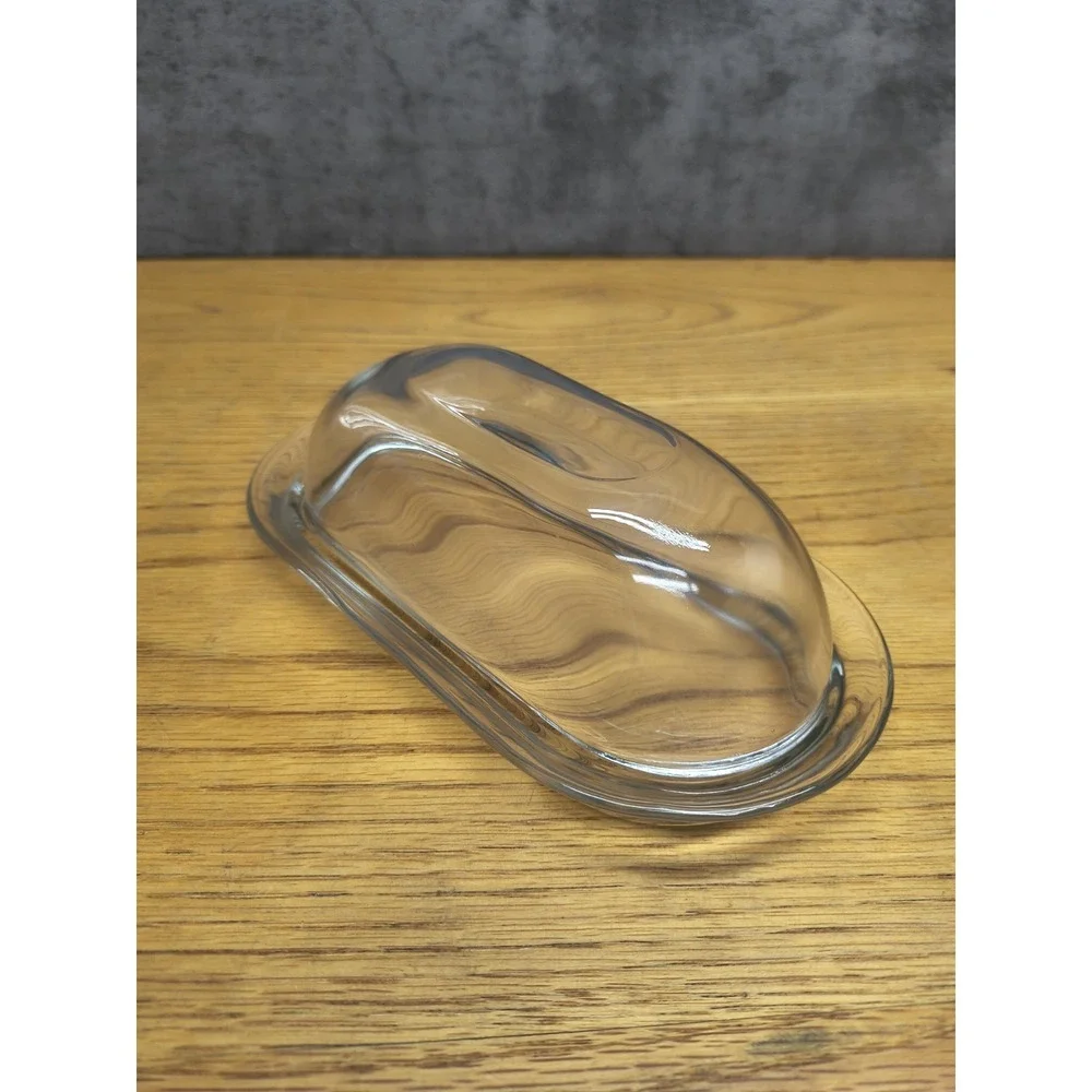 Anchor‎ Hocking Glass Butter Dish with Cover, Single, Clear Glass Made in USA